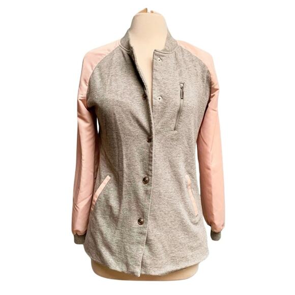 Raglan Colorblock Contrast Varsity Jacket - Picture 3 of 11